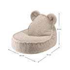 Sakkosekk bamse i teddystoff 60x70x42 cm fra 3 år - wigiwama