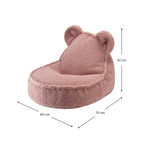 Sakkosekk bamse i teddystoff 60x70x42 cm fra 3 år - wigiwama