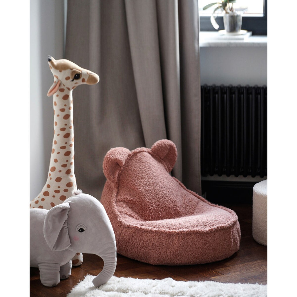 Sakkosekk bamse i teddystoff 60x70x42 cm fra 3 år - wigiwama