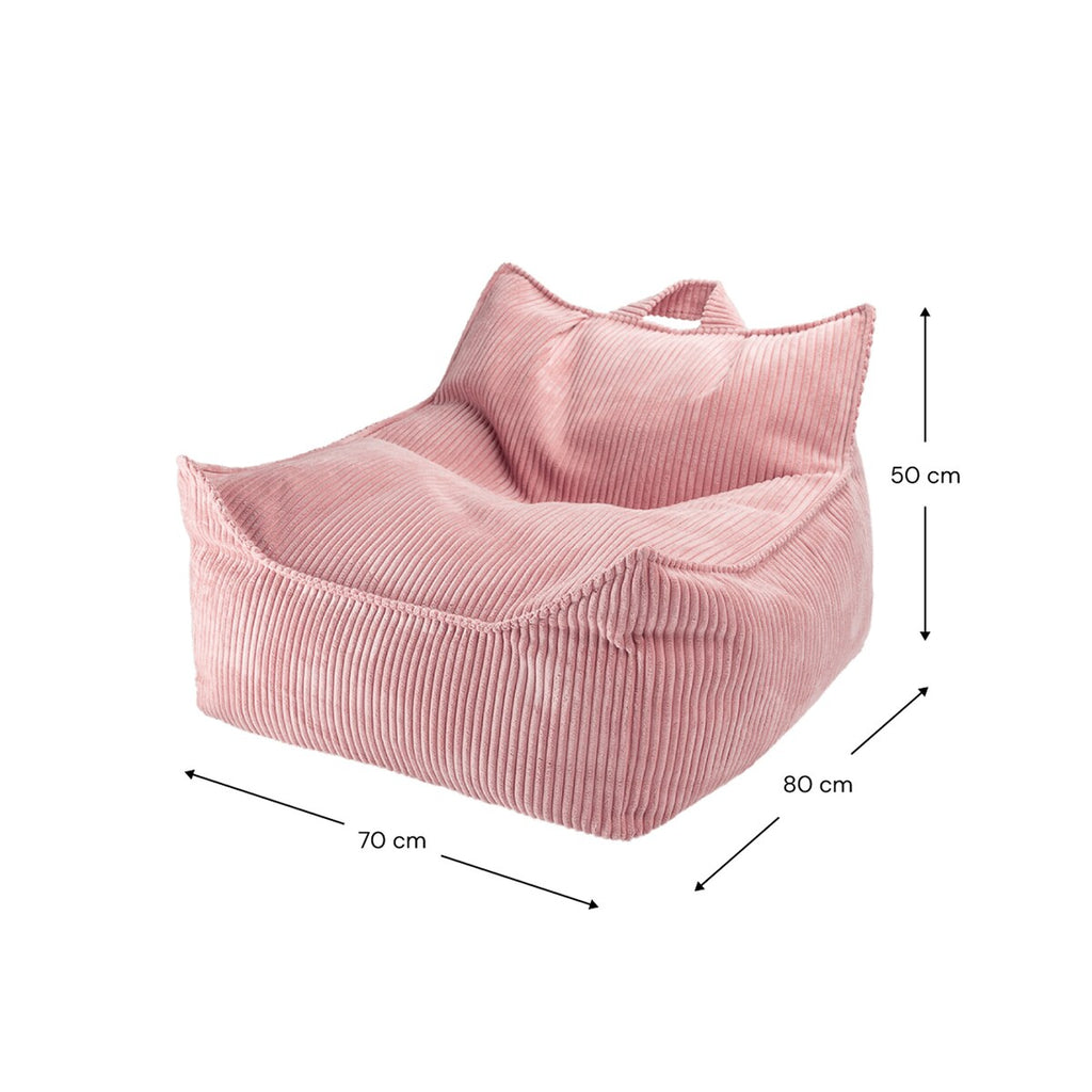 Sakkosekk i kordfløyel resirkulert polyester 70x80x50 cm - wigiwama