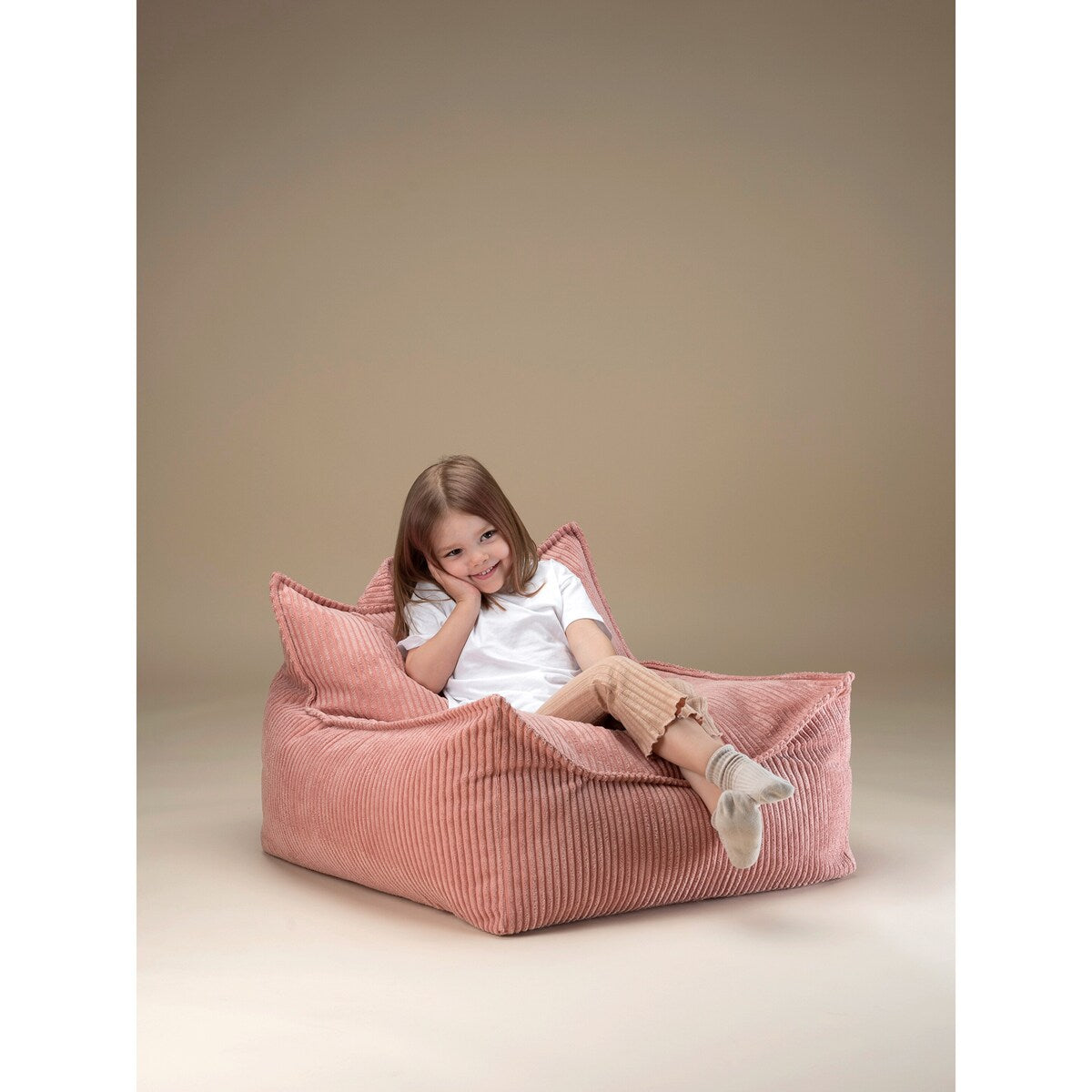 Sakkosekk i kordfløyel resirkulert polyester 70x80x50 cm - wigiwama