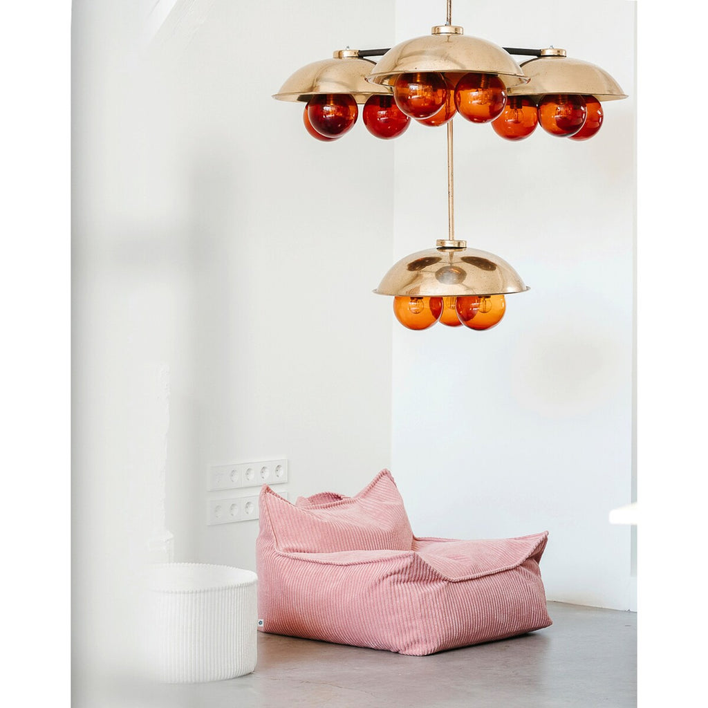 Sakkosekk i kordfløyel resirkulert polyester 70x80x50 cm - wigiwama
