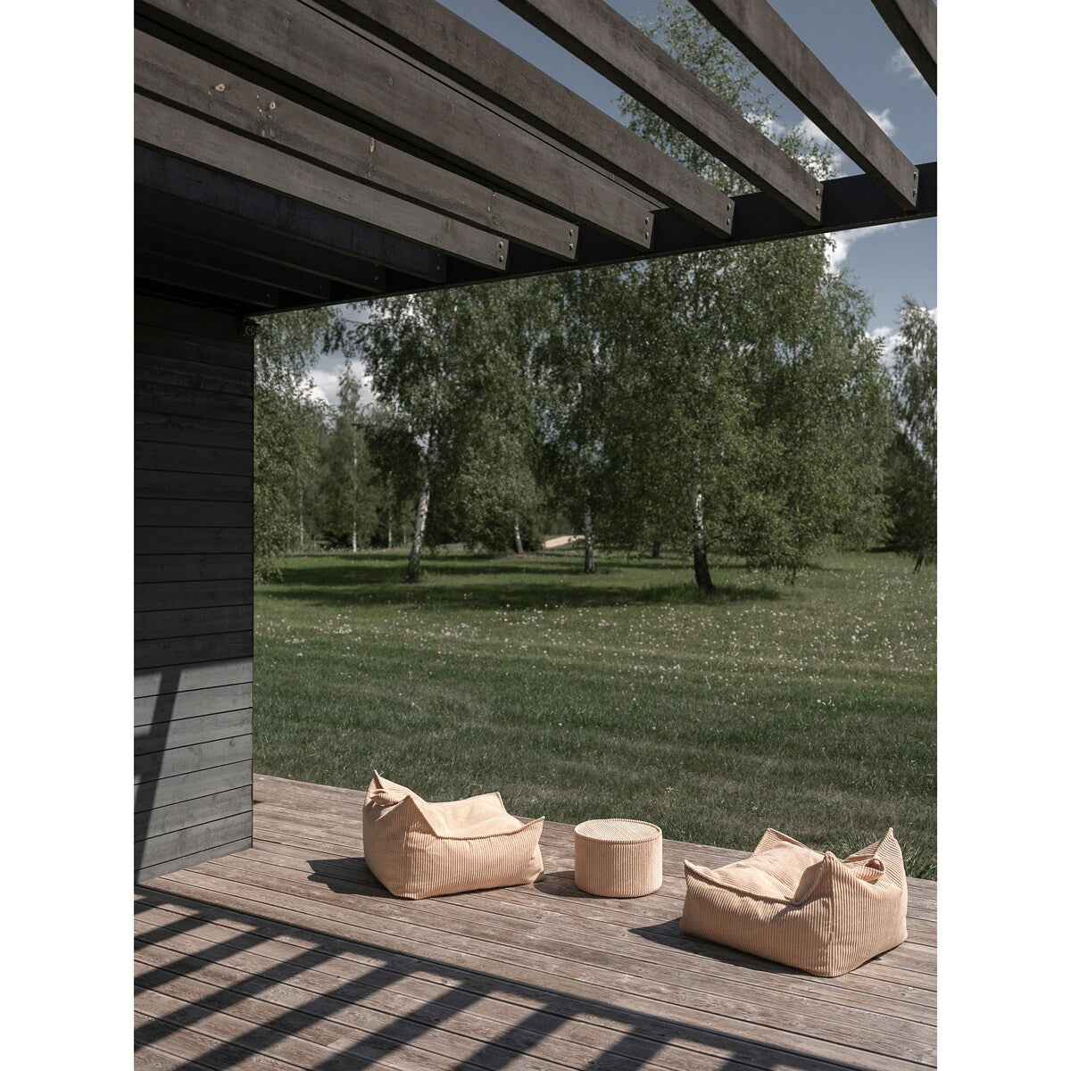 Sakkosekk i kordfløyel resirkulert polyester 70x80x50 cm - wigiwama