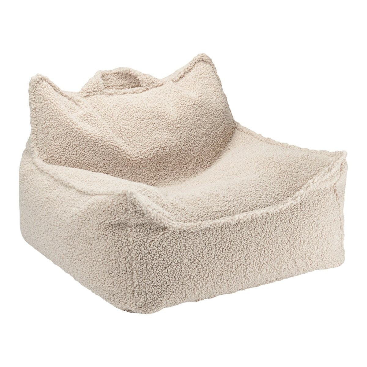 Sakkosekk i teddystoff 70x50x80 cm fra 3 år - Wigiwama forfra
