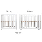 Sammenleggbar lekegrind Little Stars 74x100 cm sammenfoldet