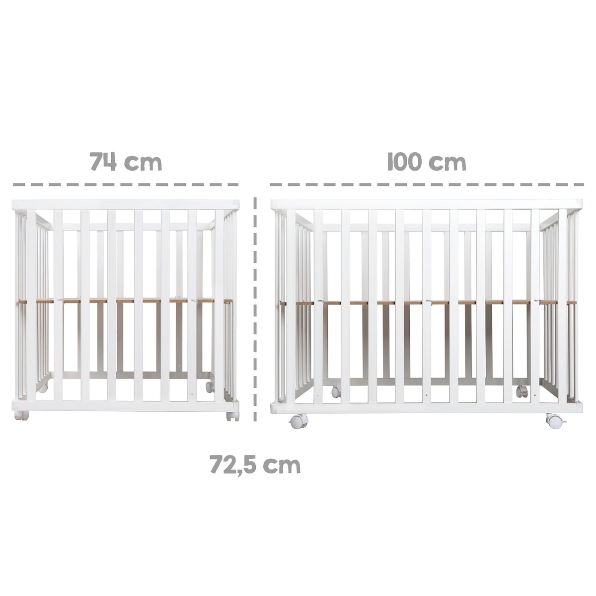 Sammenleggbar lekegrind Little Stars 74x100 cm sammenfoldet