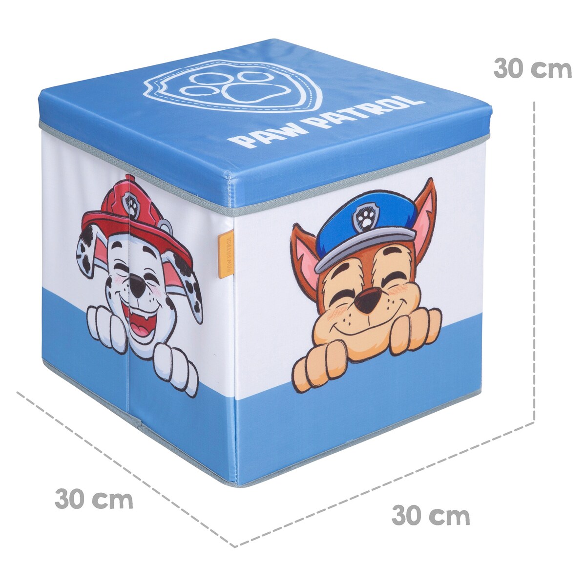 Sammenleggbar sitte- og oppbevaringsboks Paw Patrol i barneromsmiljø