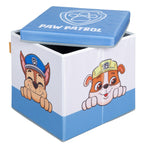 Detalj av sammenleggbar sitte- og oppbevaringsboks Paw Patrol med motiv