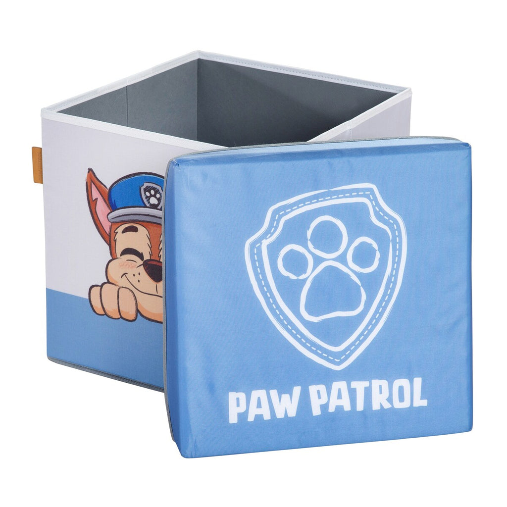 Montert sammenleggbar sitte- og oppbevaringsboks Paw Patrol i bruk