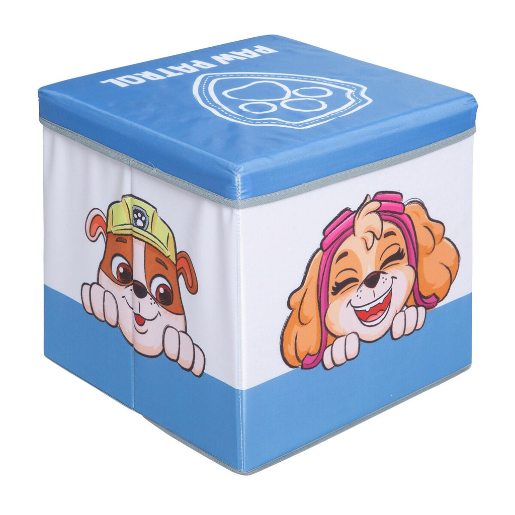 Sidebilde av sammenleggbar sitte- og oppbevaringsboks Paw Patrol