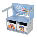 Detalj av stoffboks på Sammenleggbar sittebenk med oppbevaringsboks Paw Patrol