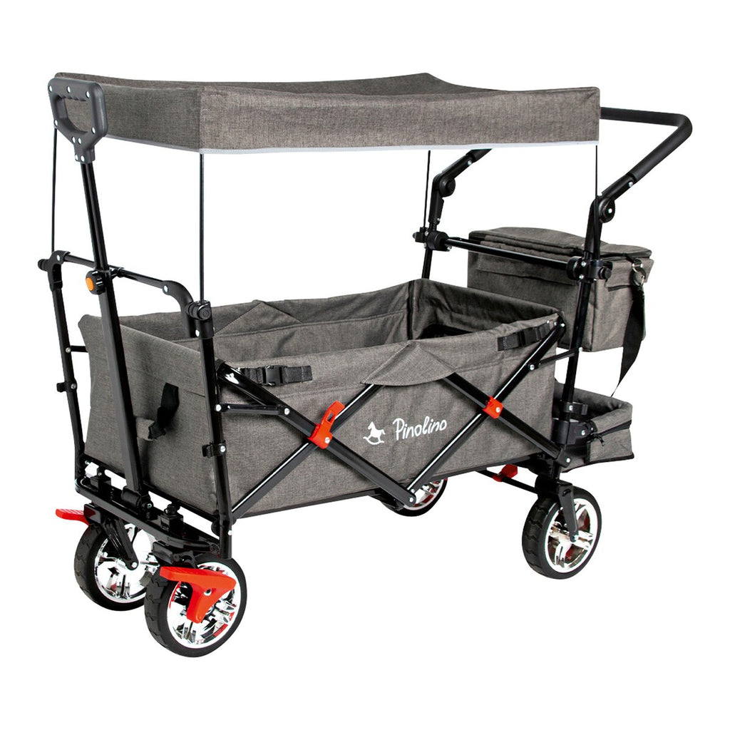 Sammenleggbar trekkvogn AddPlus med brems 120x56 cm forfra