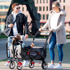 Sammenleggbar trekkvogn AddPlus med brems 120x56 cm bakside