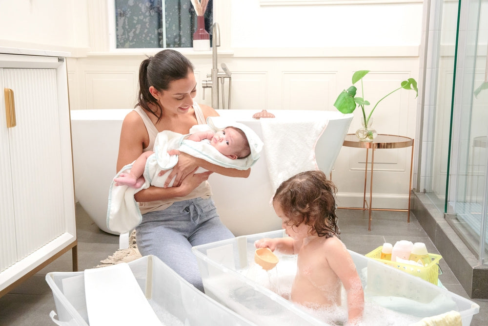Sammenleggbart badekar Flexi Bath Sandy Beige sklisikker bunn