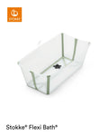 Sammenleggbart badekar Flexi Bath transparent green forfra