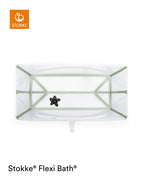 Sammenleggbart badekar Flexi Bath transparent green bakside