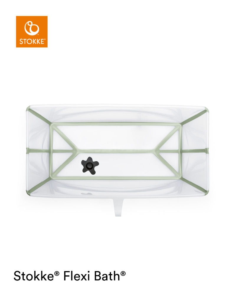 Sammenleggbart badekar Flexi Bath transparent green bakside