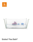 Sammenleggbart badekar Flexi Bath transparent green montert