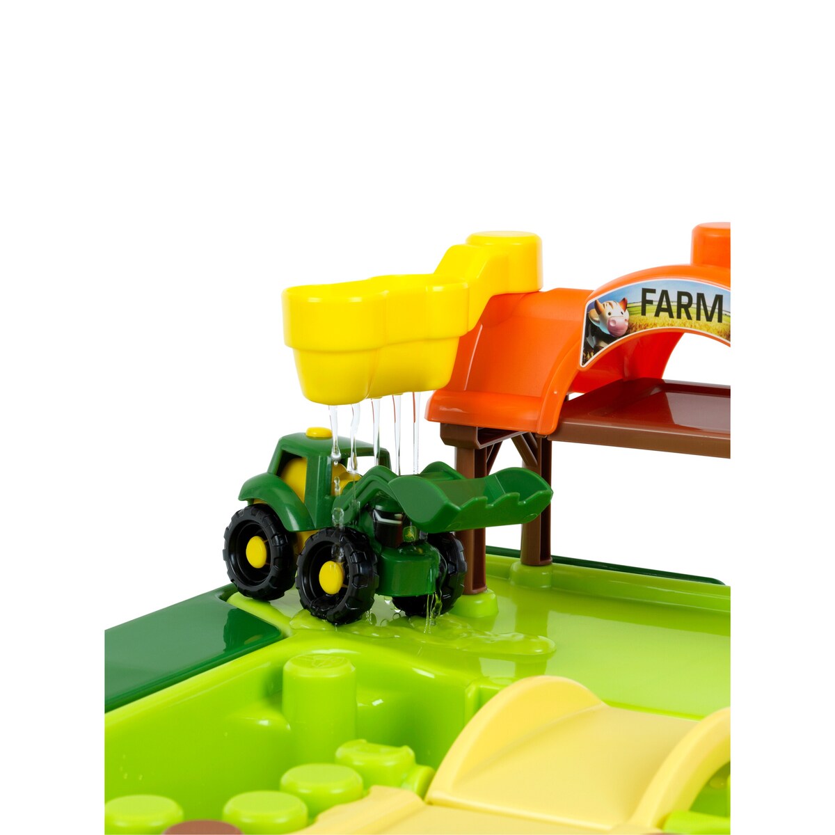 Detalj av vannhjul på Sand- og vannlekebord 2-i-1 John Deere Farm