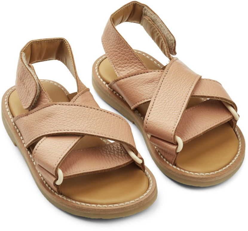 Sandaler i lær Jady Grainy str. 21 tuscany rose forfra