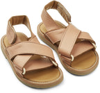 Sandaler i lær Jady Grainy str. 21 tuscany rose forfra