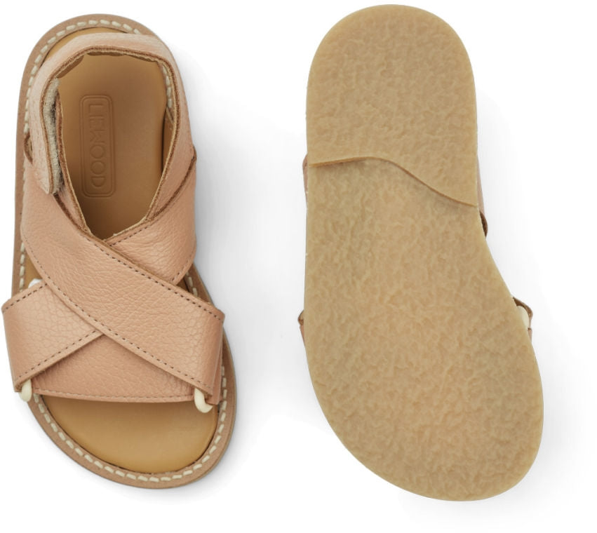Sandaler i lær Jady Grainy str. 23 tuscany rose bakside