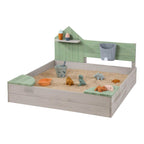 Sandkasse Cozy House i sypresstre 100x100x60 cm forfra
