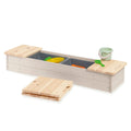 Sandkasse Hedda med 2 lekekar med lokk 114 x 32 cm - Pinolino frontbilde