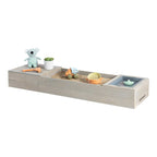 Sandkasse Space Saver i sypresstre, sitthøyde 20 cm forfra