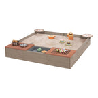 Sandkasse Wild 120x120x20 cm med tildekking forfra