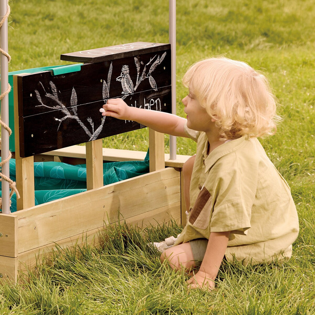 Sandkassesett All-in-One med nettingvegg og blomsterpotter