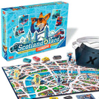 Montert spill med figurer i Scotland Yard Junior brettspill