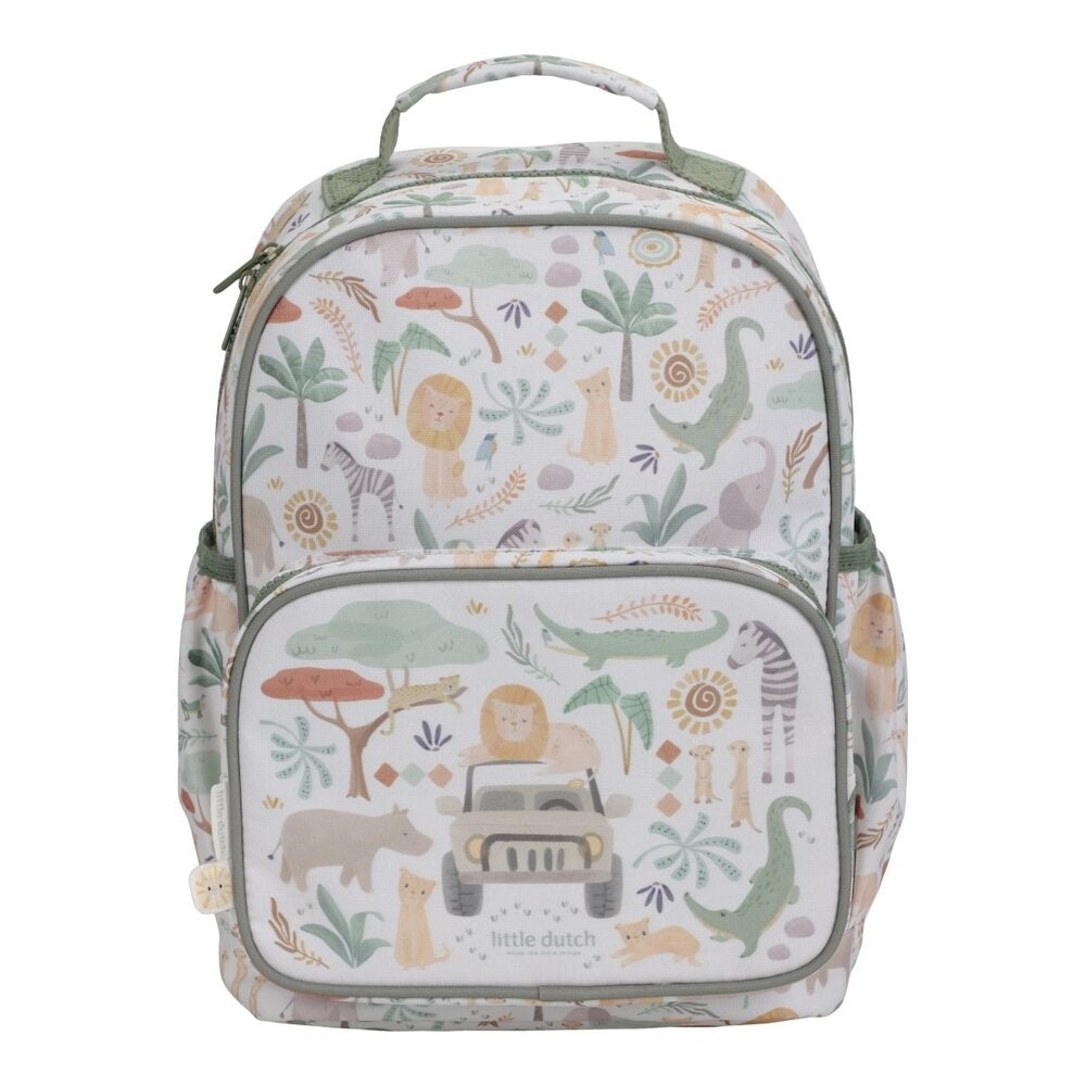 Sekk stor polyester Safari Friends - Little Dutch forfra