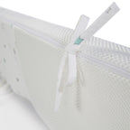Detalj av mesh-materiale på Sengebeskytter Air PLUS safe asleep Sternenzauber