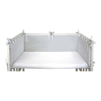 Sengebeskytter for bedside-seng bomull 26x170 cm med bindebånd