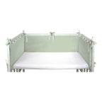 Sengebeskytter for bedside-seng bomull 26x170 cm sammenlagt