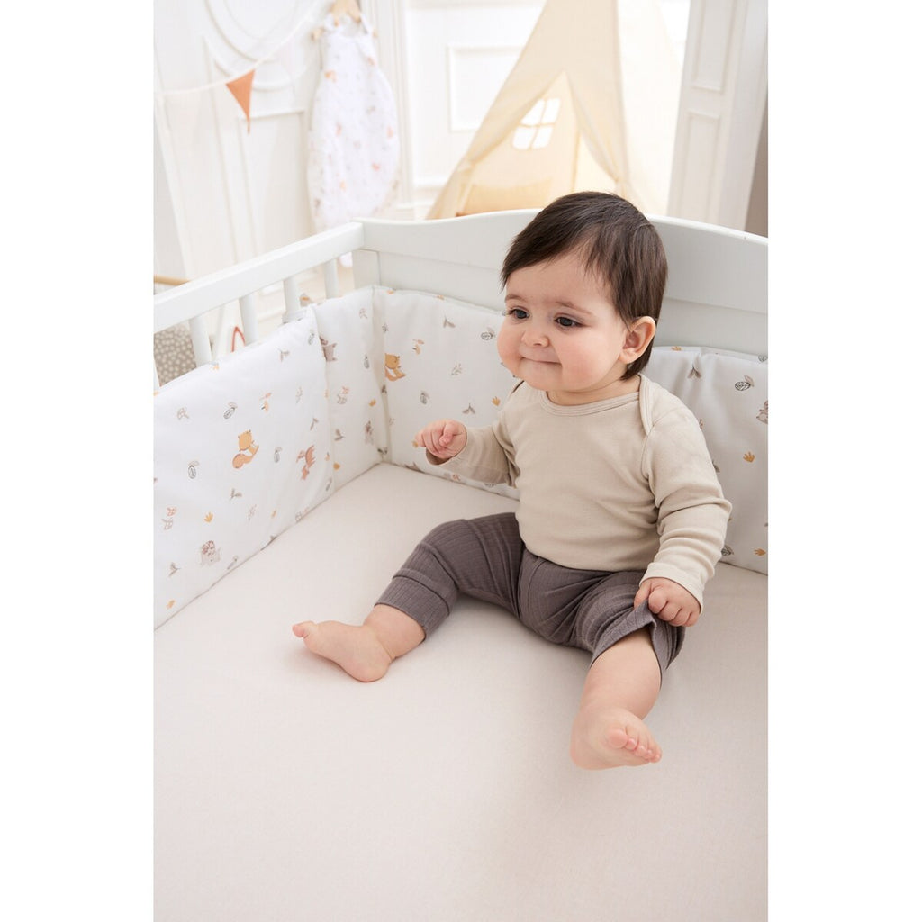 Montert sengebeskytter for bedside-seng skogvenner 26 x 166 cm
