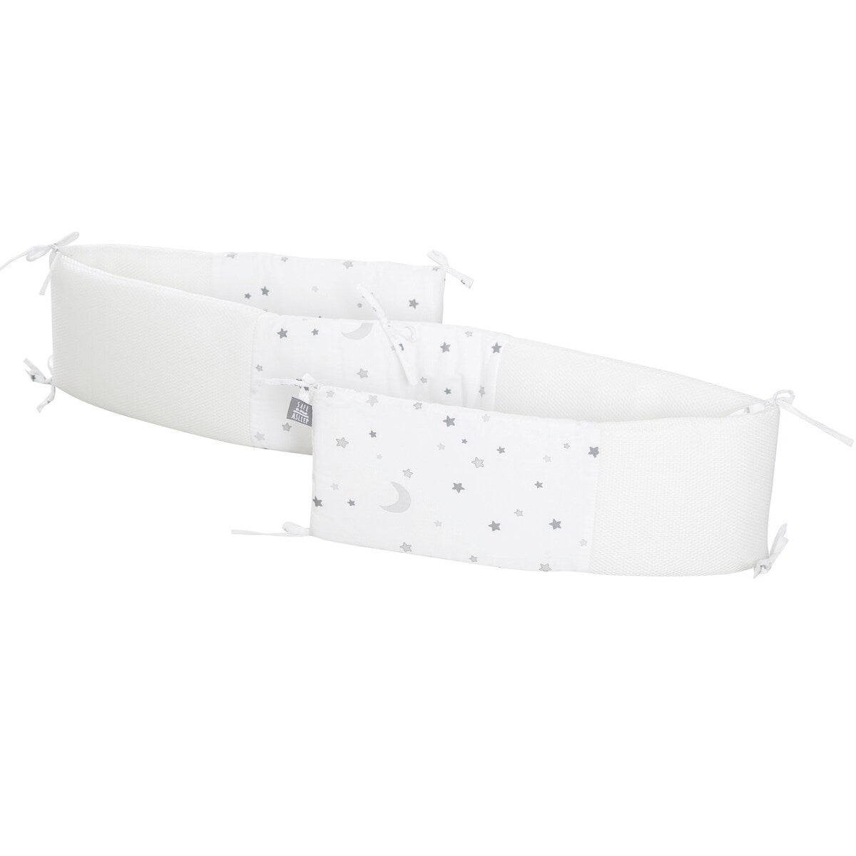 Sengebeskytter Easy Air safe asleep® med luftsirkulasjon grå forfra