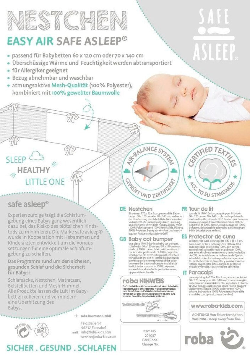 Sengebeskytter Easy Air safe asleep Miffy i Miffy-design