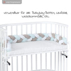 Detaljbilde av flettet sengebeskytter 200 cm Babybay