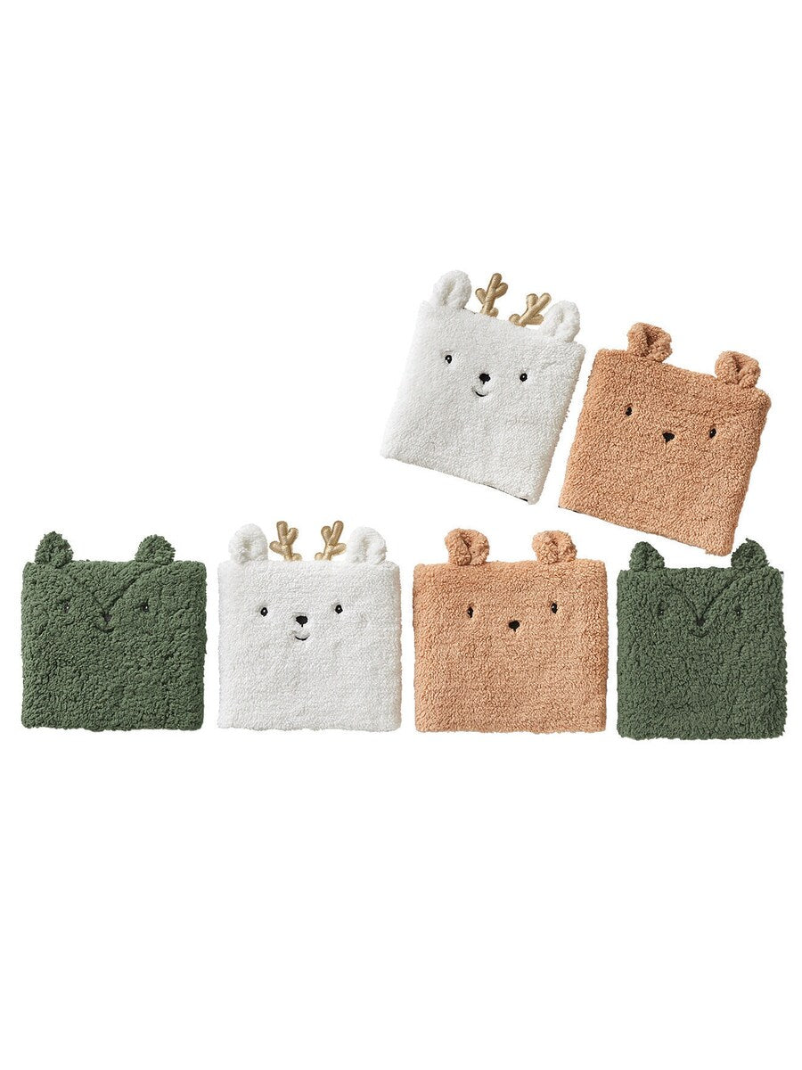 Sengebeskytter for sprinkelseng Grønn Skog teddyfleece bakside