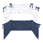 Sengebeskytter måne og stjerner bomull 34x180 cm bakside