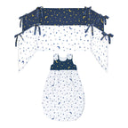 Sengebeskytter måne og stjerner bomull 34x180 cm - BORNINO HOME