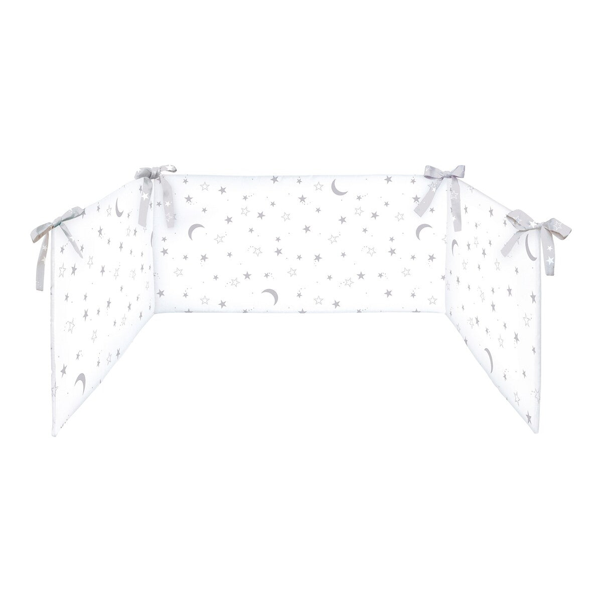 Sengebeskytter måne og stjerner bomull 34x180 cm - BORNINO HOME