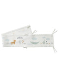 Sengebeskytter mesh med dyremotiv 180x30 cm forfra med dyremotiver