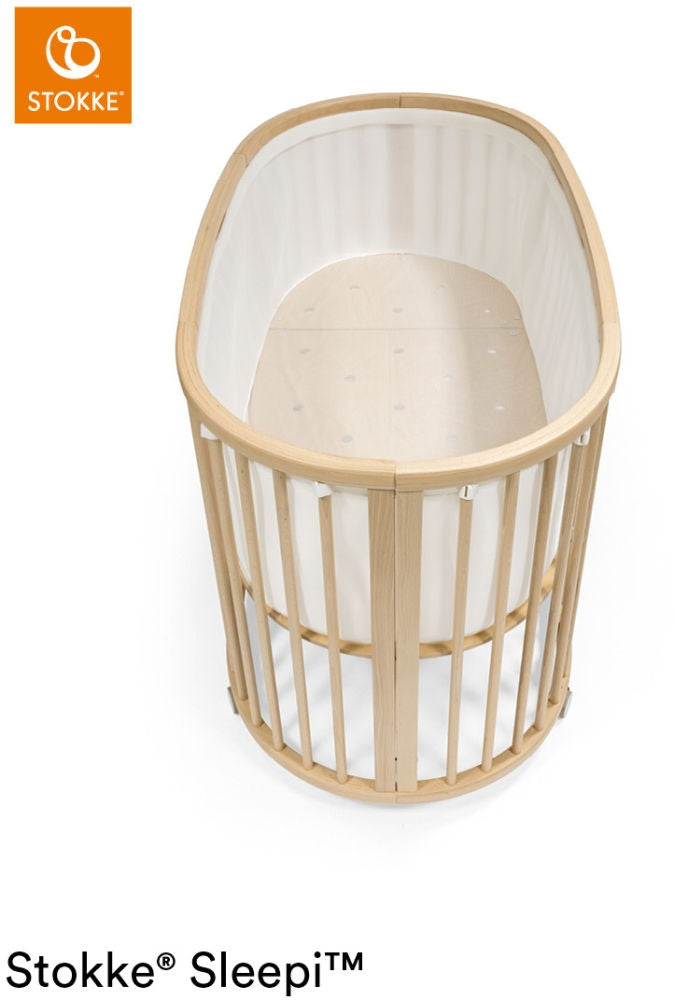 Sengebeskytter mesh til Sleepi v3 hvit forfra