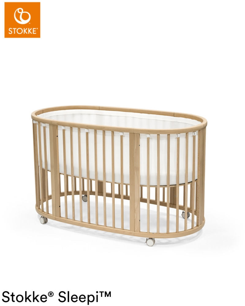 Sengebeskytter mesh til Sleepi v3 hvit bakside