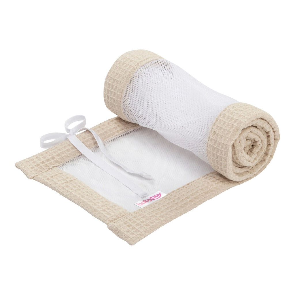 Sengebeskytter mesh-vaffelpiqué for Original 148 x 24 cm - babybay forfra