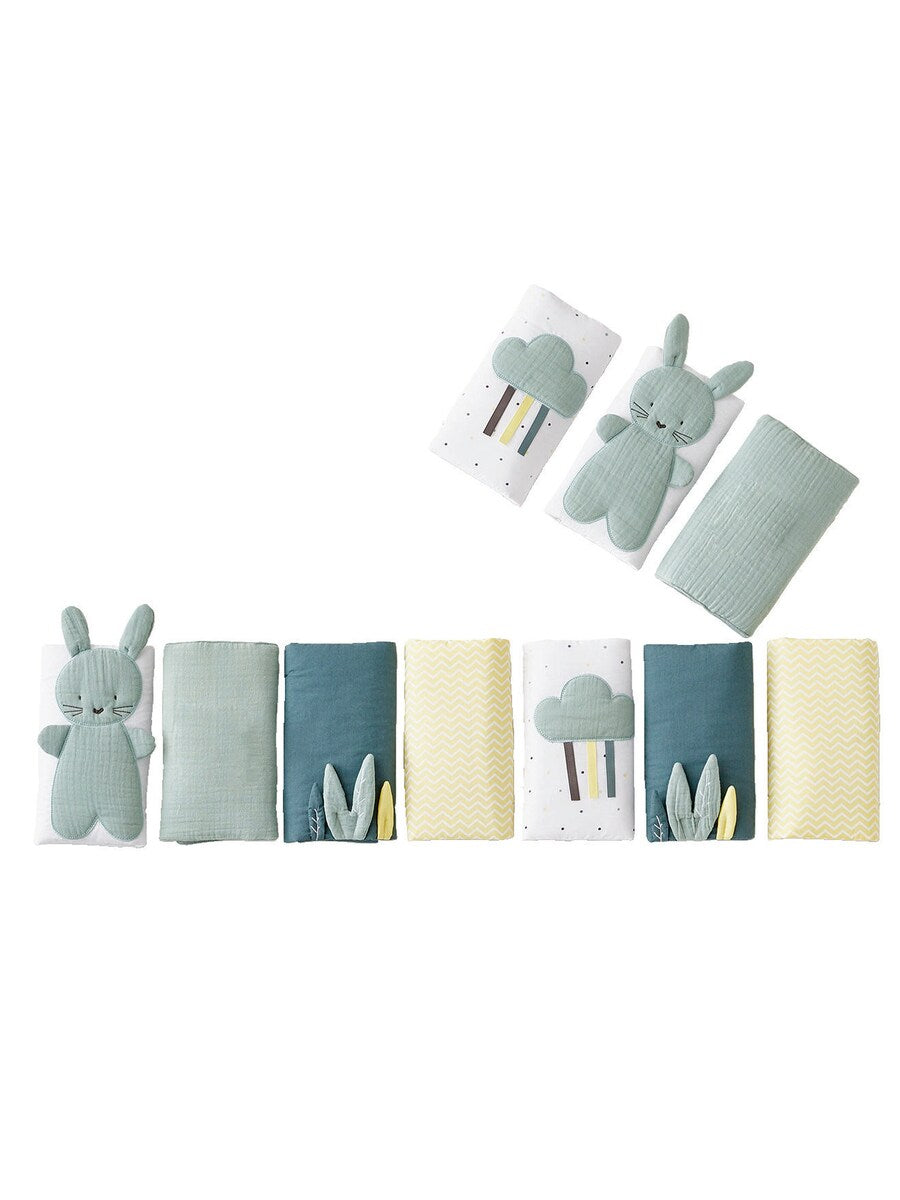 Sengebeskytter MINZHASE bomull 26x38 cm 10 puter bakside