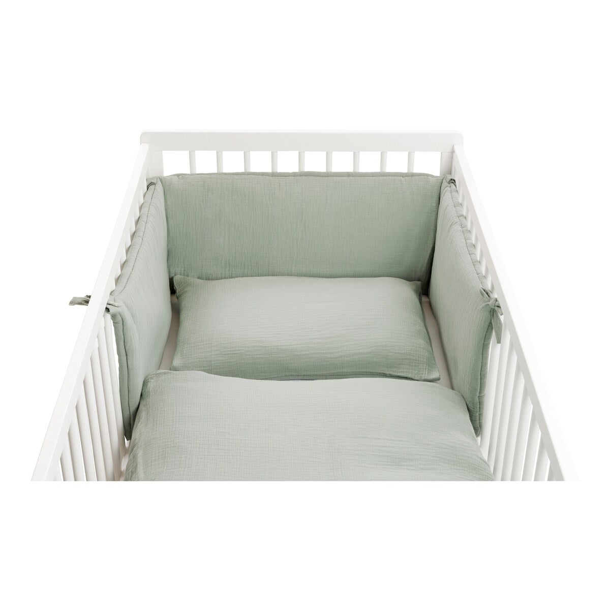 Sengebeskytter musselin 34x180 cm bomull mykt materiale